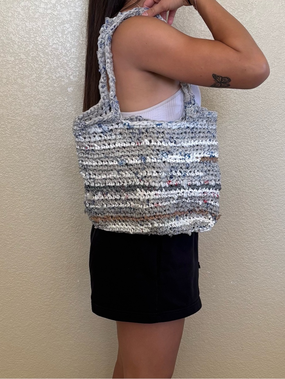Reusable Plastic Tote Bag made of Plastic Bags